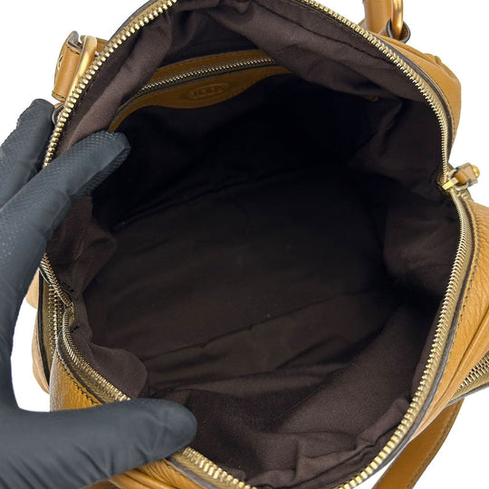 TOD�fS Handbag leather Brown Women Used Authentic