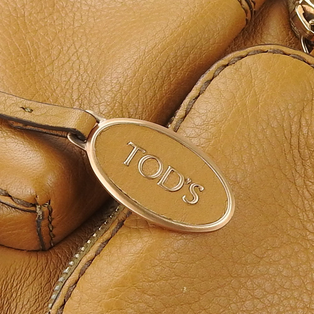 TOD�fS Handbag leather Brown Women Used Authentic