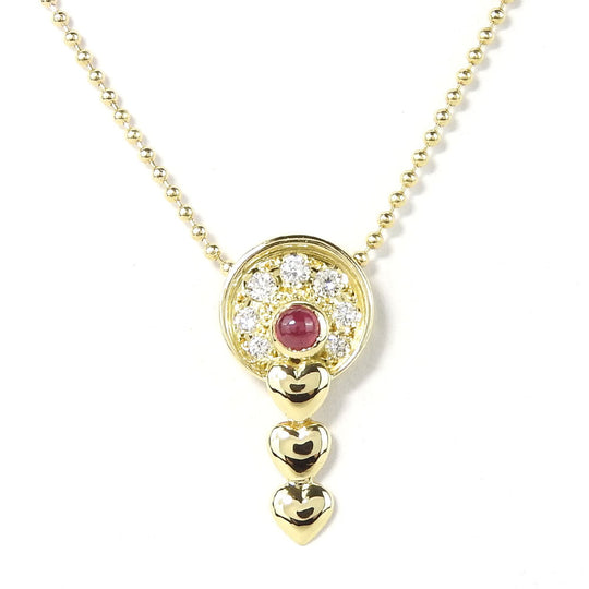 Christian Dior Necklace 18K Yellow Gold, Ruby, Diamond gold Women Used Authentic