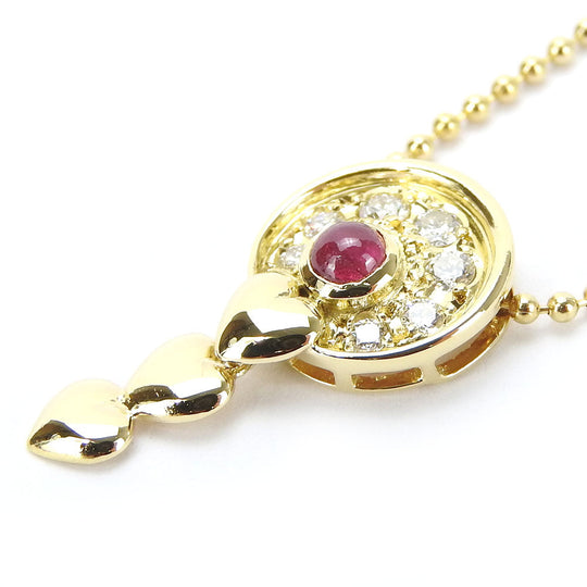 Christian Dior Necklace 18K Yellow Gold, Ruby, Diamond gold Women Used Authentic