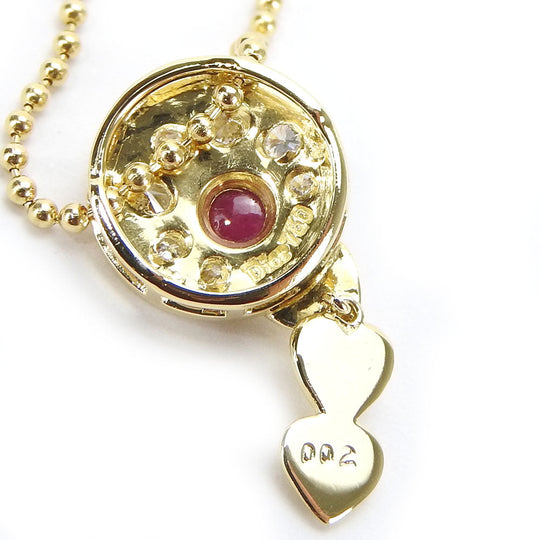 Christian Dior Necklace 18K Yellow Gold, Ruby, Diamond gold Women Used Authentic