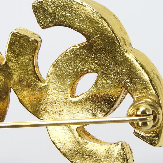 CHANEL Brooch metal gold Women Used Authentic