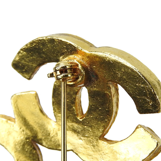 CHANEL Brooch metal gold Women Used Authentic