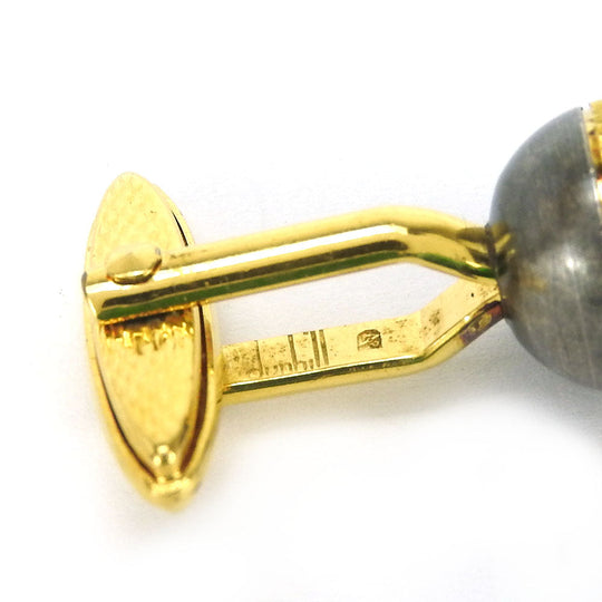 Dunhill cuffs Metal, Plastic gold mens Used Authentic