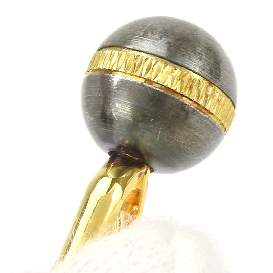 Dunhill cuffs Metal, Plastic gold mens Used Authentic