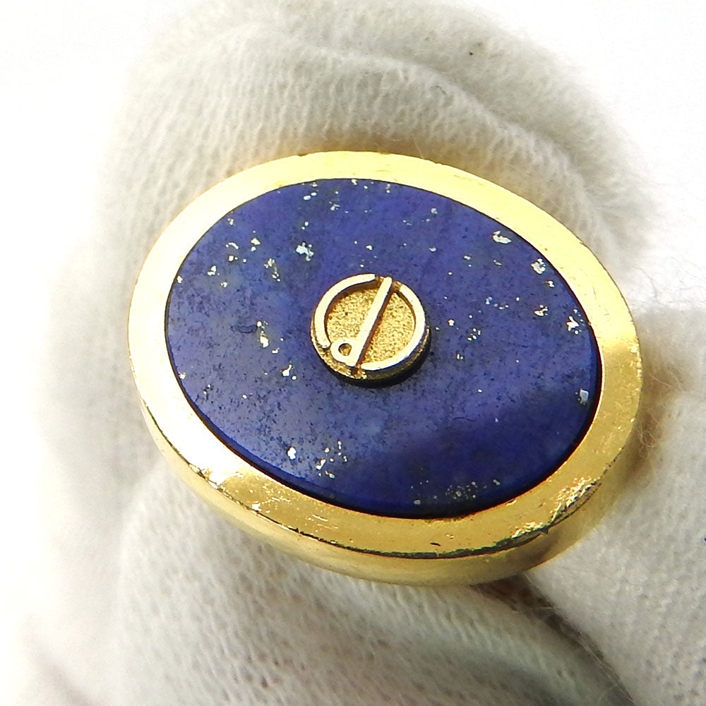 Dunhill cuffs Lapis Lazuli, Metal gold mens Used Authentic