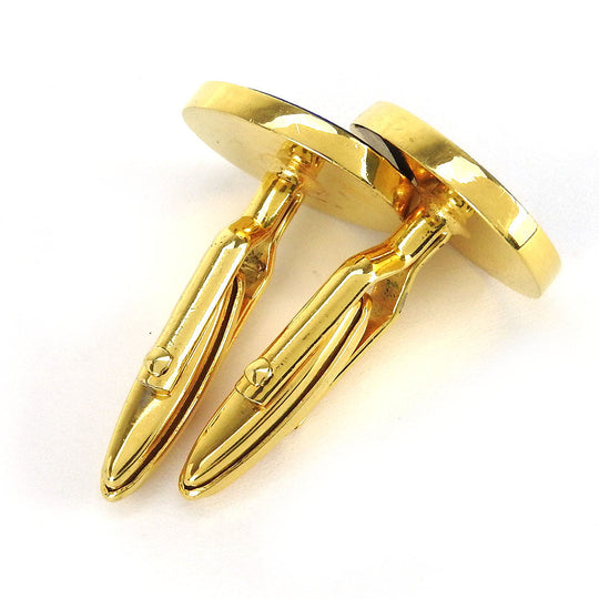 Dunhill cuffs Lapis Lazuli, Metal gold mens Used Authentic
