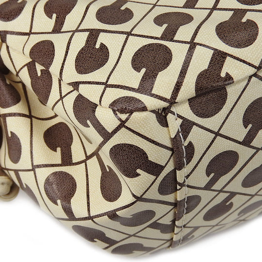 GHERARDINI Tote Bag Leather, Polyurethane white Women Used Authentic