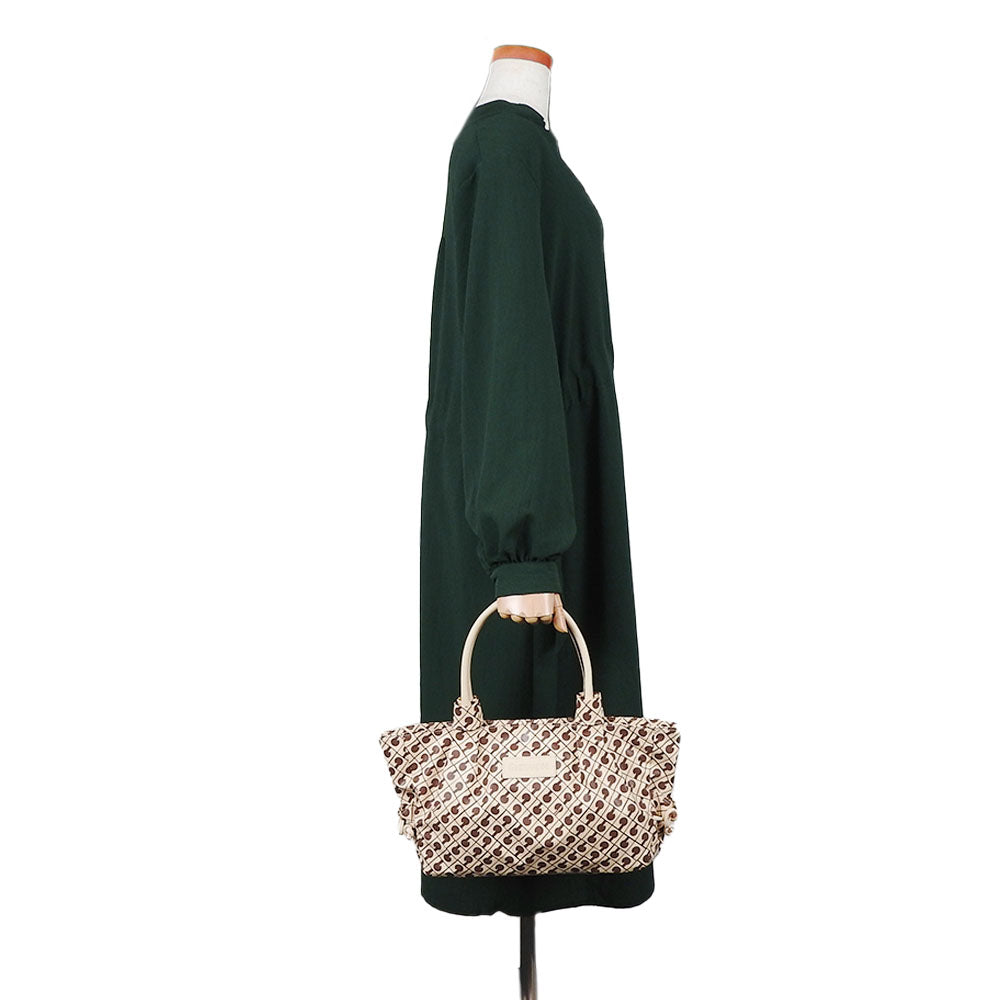 GHERARDINI Tote Bag Leather, Polyurethane white Women Used Authentic