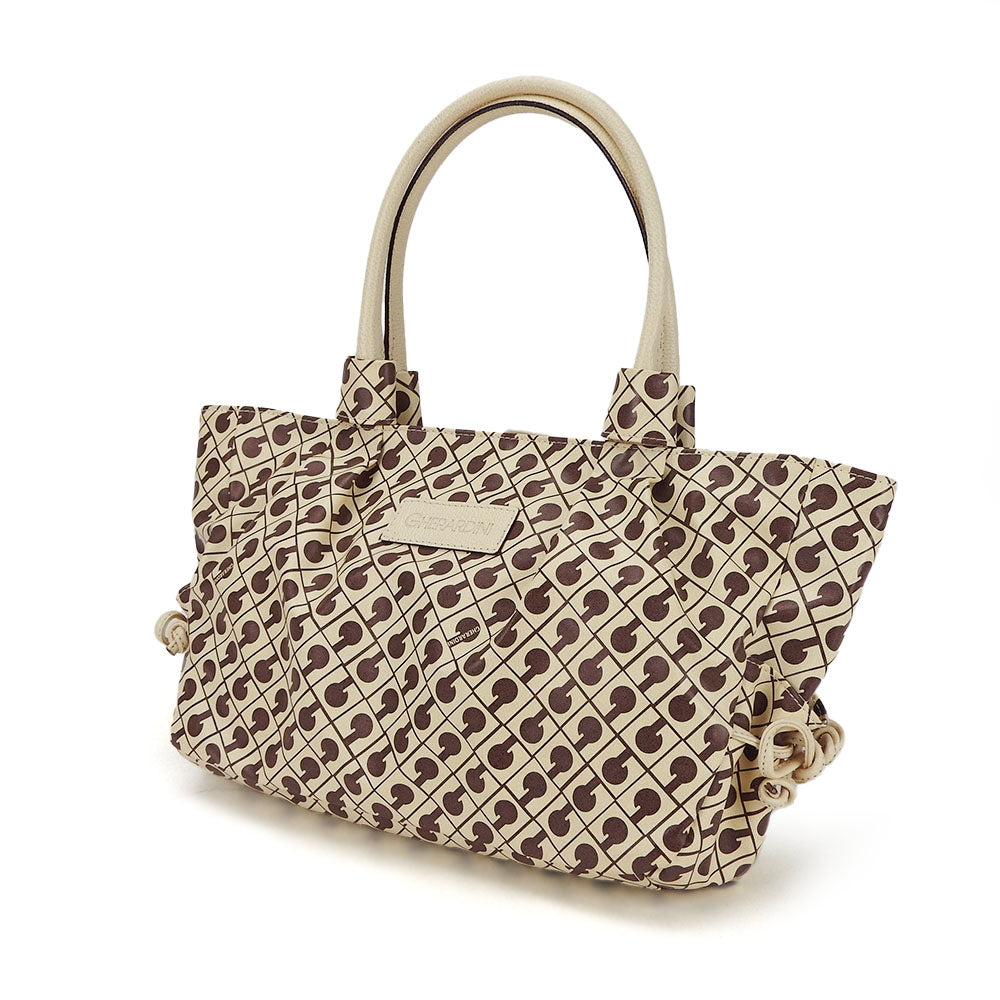 GHERARDINI Tote Bag Leather, Polyurethane white Women Used Authentic