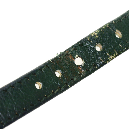 ROLEX Watches Hand Winding K18YG, leather gold Chameleon 9667 Precision Almond Antique Silver dial Women Used Authentic