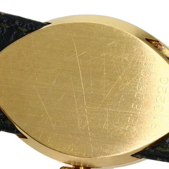 ROLEX Watches Hand Winding K18YG, leather gold Chameleon 9667 Precision Almond Antique Silver dial Women Used Authentic