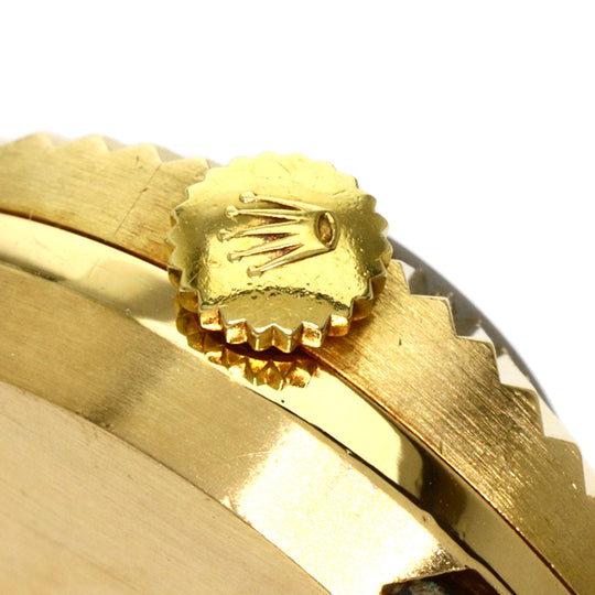 ROLEX Watches Hand Winding K18YG, leather gold Chameleon 9667 Precision Almond Antique Silver dial Women Used Authentic