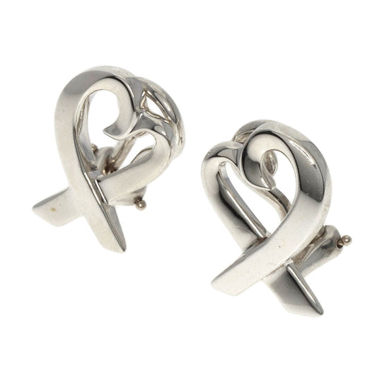TIFFANY&Co. Earring SV Silver Loving heart Women Used Authentic