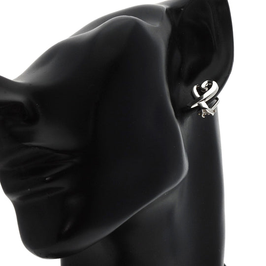 TIFFANY&Co. Earring SV Silver Loving heart Women Used Authentic