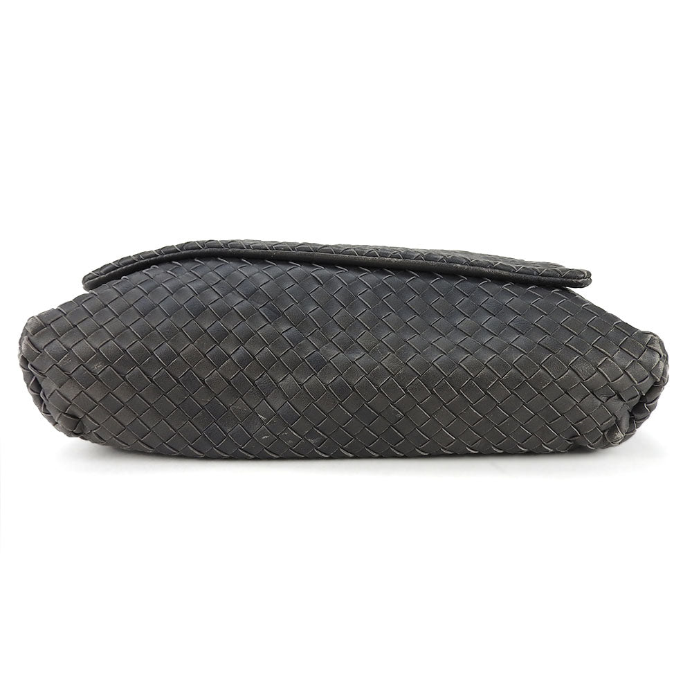BOTTEGAVENETA Shoulder Bag 161314 leather gray INTRECCIATO unisex(Unisex) Used Authentic