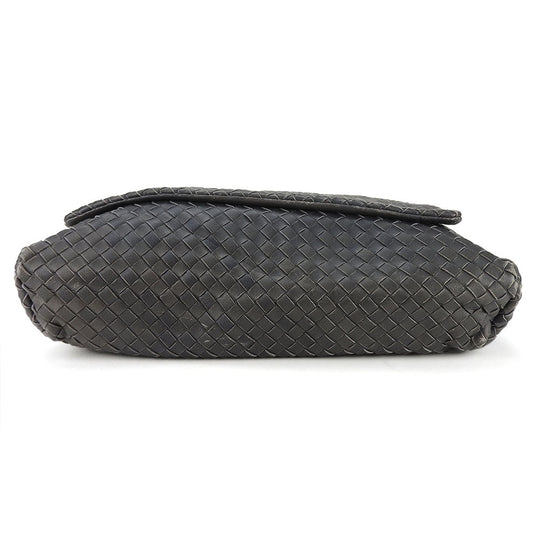 BOTTEGAVENETA Shoulder Bag 161314 leather gray INTRECCIATO unisex(Unisex) Used Authentic