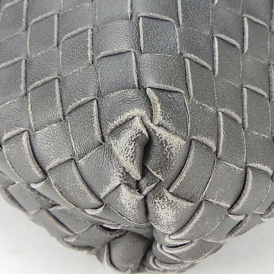 BOTTEGAVENETA Shoulder Bag 161314 leather gray INTRECCIATO unisex(Unisex) Used Authentic