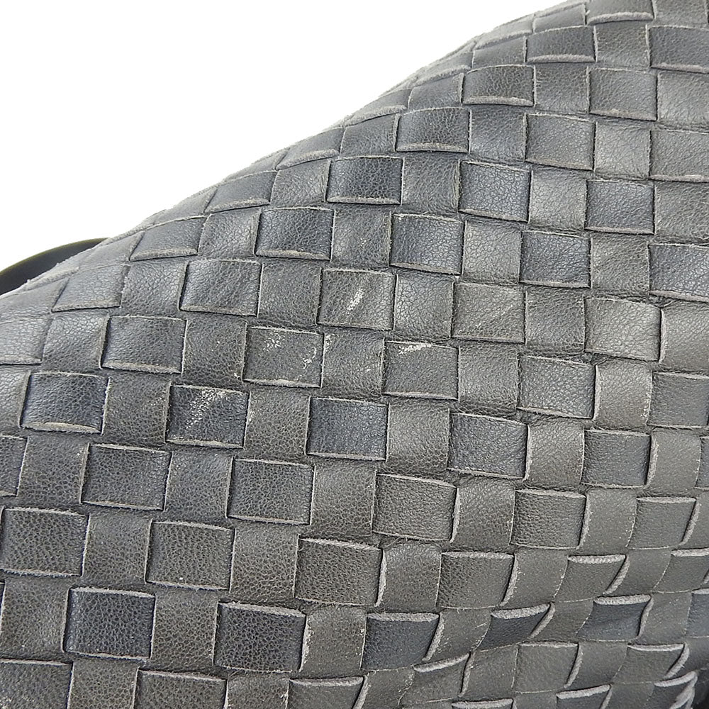 BOTTEGAVENETA Shoulder Bag 161314 leather gray INTRECCIATO unisex(Unisex) Used Authentic