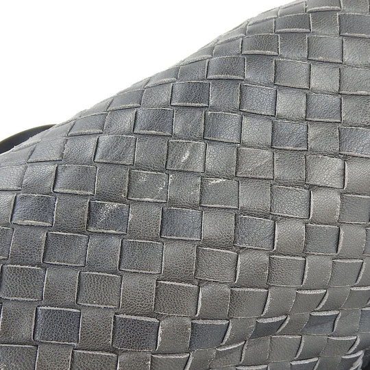 BOTTEGAVENETA Shoulder Bag 161314 leather gray INTRECCIATO unisex(Unisex) Used Authentic
