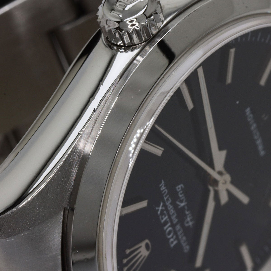 ROLEX Watches Mechanical Automatic 14000M Stainless Steel Silver Air king black dial