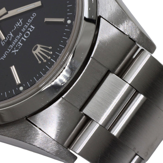 ROLEX Watches Mechanical Automatic 14000M Stainless Steel Silver Air king black dial