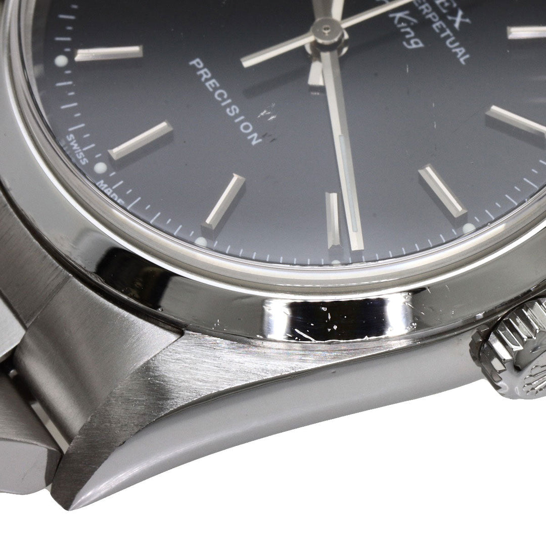 ROLEX Watches Mechanical Automatic 14000M Stainless Steel Silver Air king black dial