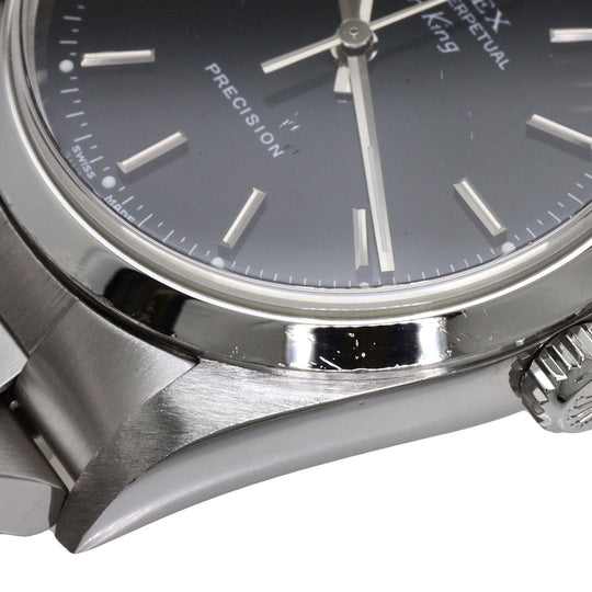 ROLEX Watches Mechanical Automatic 14000M Stainless Steel Silver Air king black dial