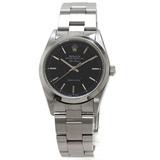ROLEX Watches Mechanical Automatic 14000M Stainless Steel Silver Air king black dial