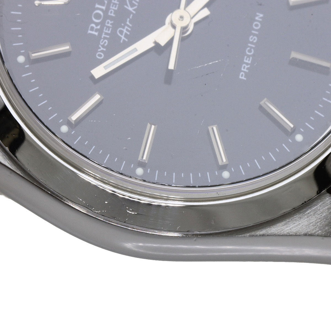 ROLEX Watches Mechanical Automatic 14000M Stainless Steel Silver Air king black dial