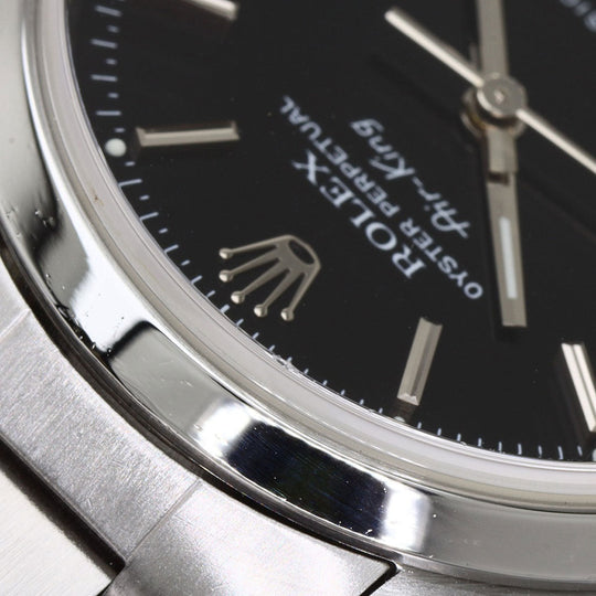 ROLEX Watches Mechanical Automatic 14000M Stainless Steel Silver Air king black dial