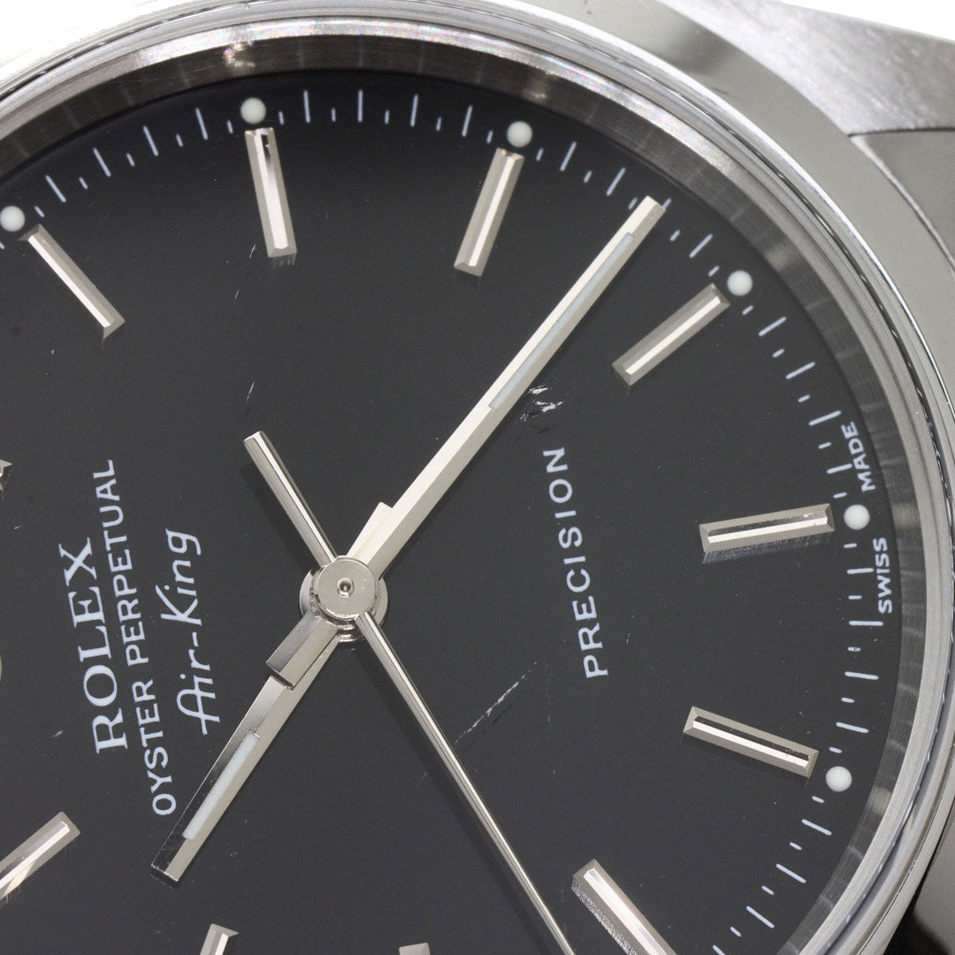 ROLEX Watches Mechanical Automatic 14000M Stainless Steel Silver Air king black dial