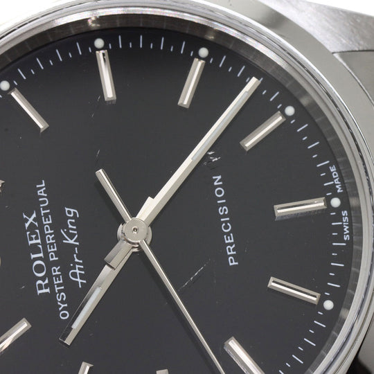 ROLEX Watches Mechanical Automatic 14000M Stainless Steel Silver Air king black dial