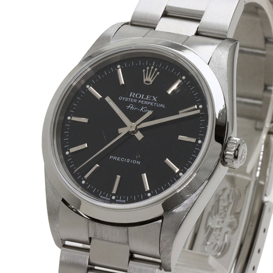 ROLEX Watches Mechanical Automatic 14000M Stainless Steel Silver Air king black dial