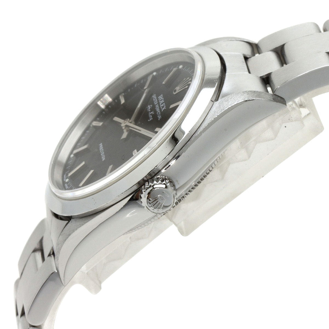 ROLEX Watches Mechanical Automatic 14000M Stainless Steel Silver Air king black dial