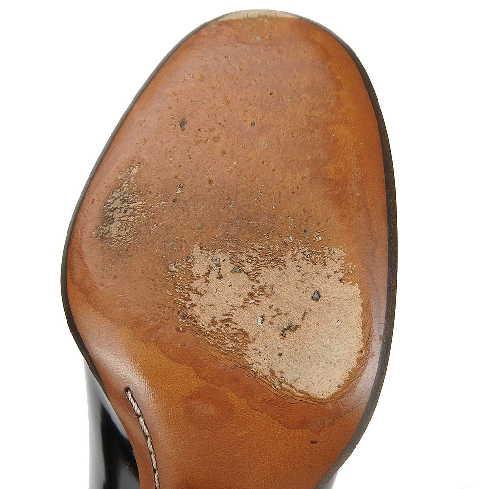 LOUIS VUITTON pumps enamel Brown Women 34 1/2 Used Authentic