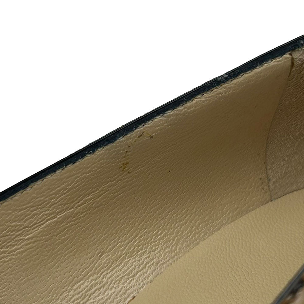 LOUIS VUITTON pumps enamel Brown Women 34 1/2 Used Authentic