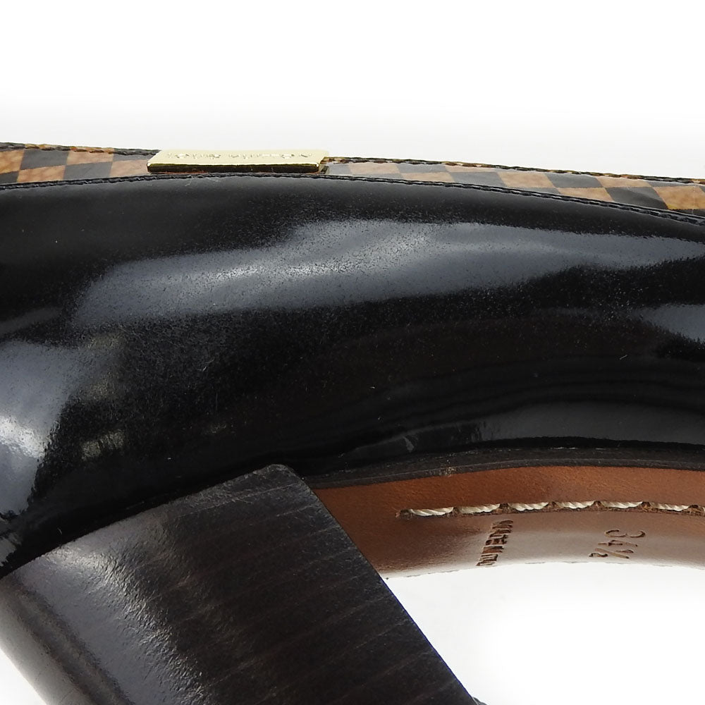 LOUIS VUITTON pumps enamel Brown Women 34 1/2 Used Authentic