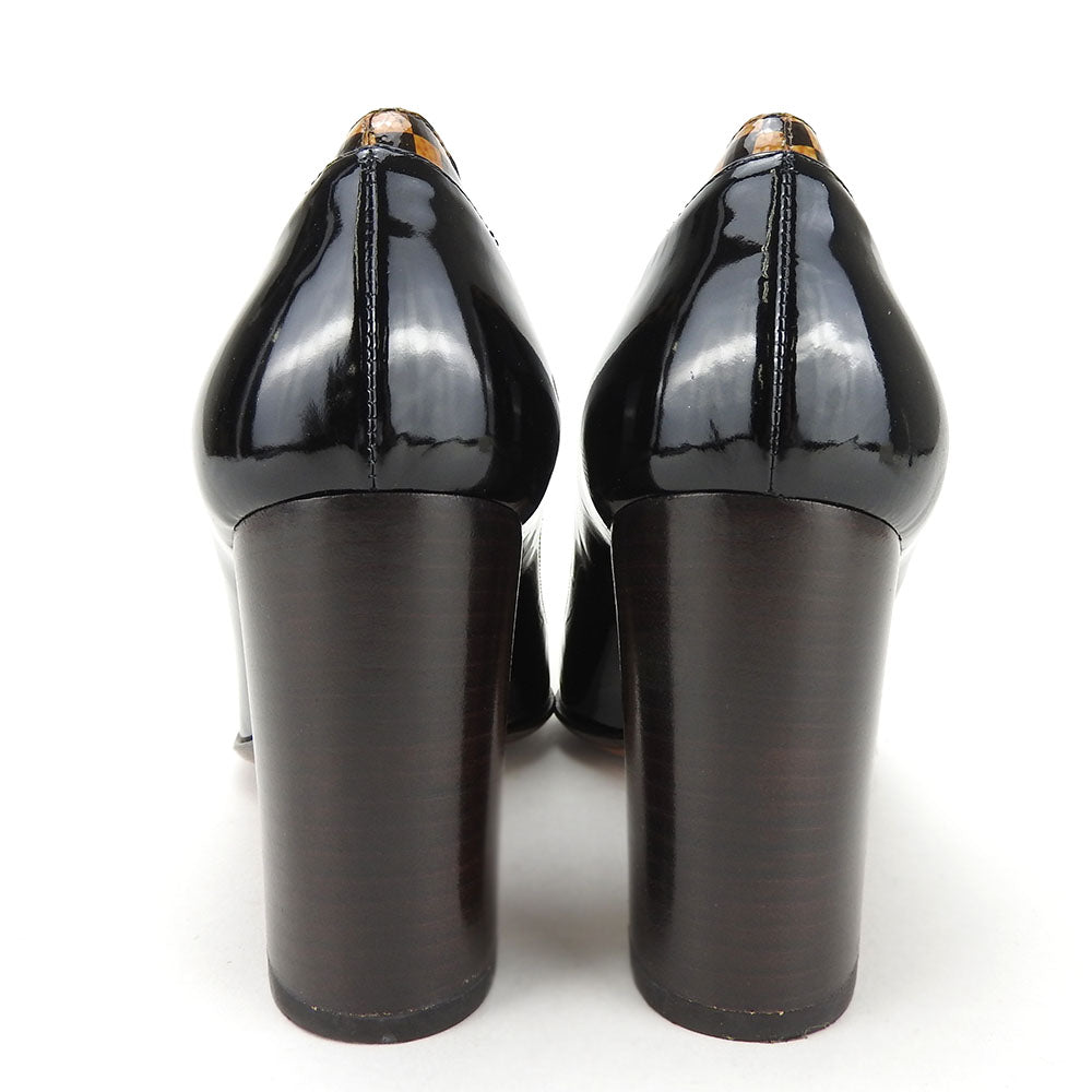 LOUIS VUITTON pumps enamel Brown Women 34 1/2 Used Authentic