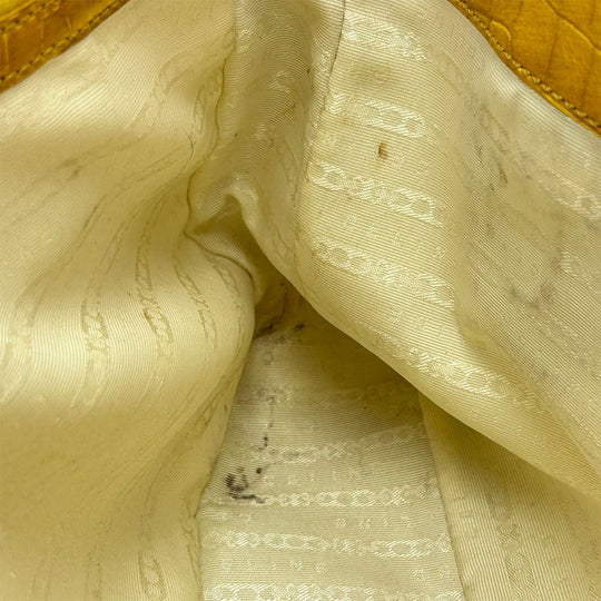 CELINE Handbag Canvas, Leather yellow Boogie bag Women Used Authentic