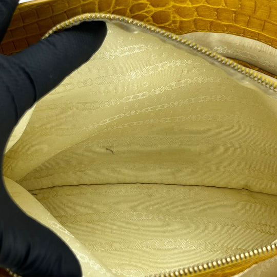CELINE Handbag Canvas, Leather yellow Boogie bag Women Used Authentic