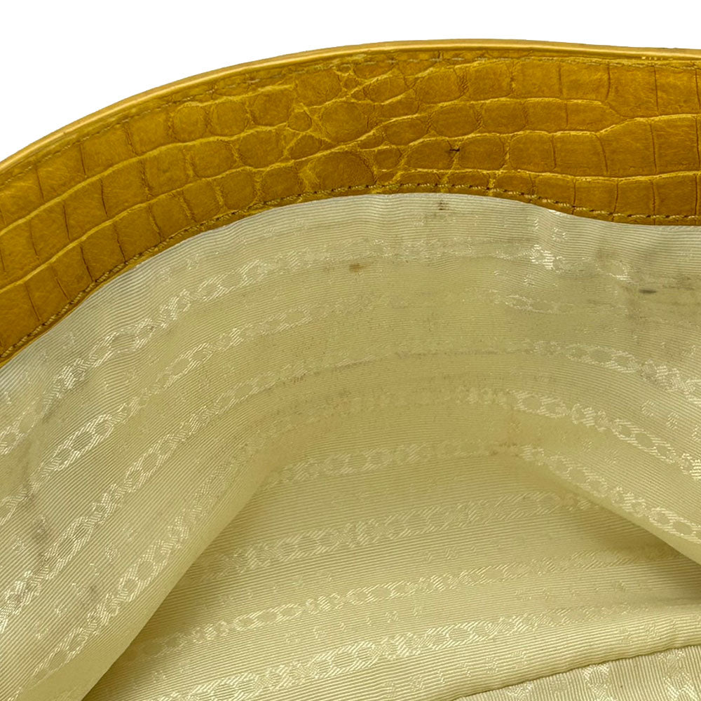 CELINE Handbag Canvas, Leather yellow Boogie bag Women Used Authentic
