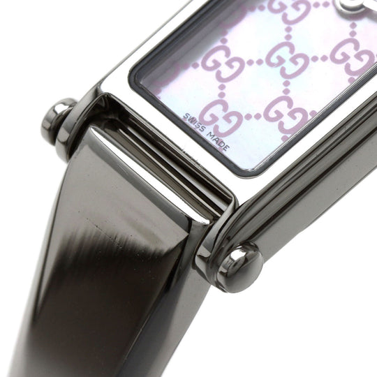 GUCCI Watches Quartz 1500L Stainless Steel , Stainless Steel Silver Square Face 1P Diamond shell dial Women Used Authentic