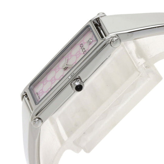 GUCCI Watches Quartz 1500L Stainless Steel , Stainless Steel Silver Square Face 1P Diamond shell dial Women Used Authentic