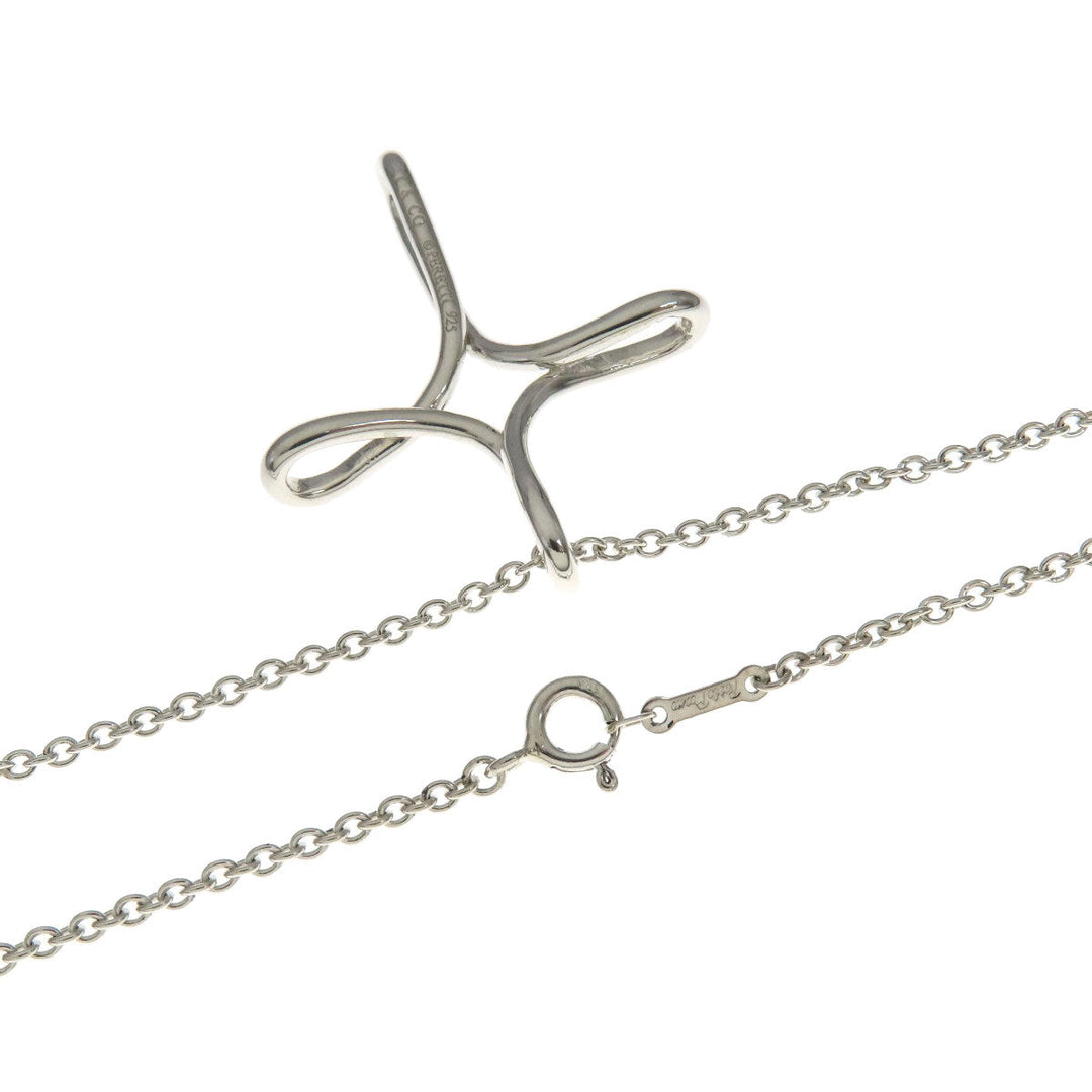 TIFFANY&Co. Necklace SV Silver Open cross Women Used Authentic