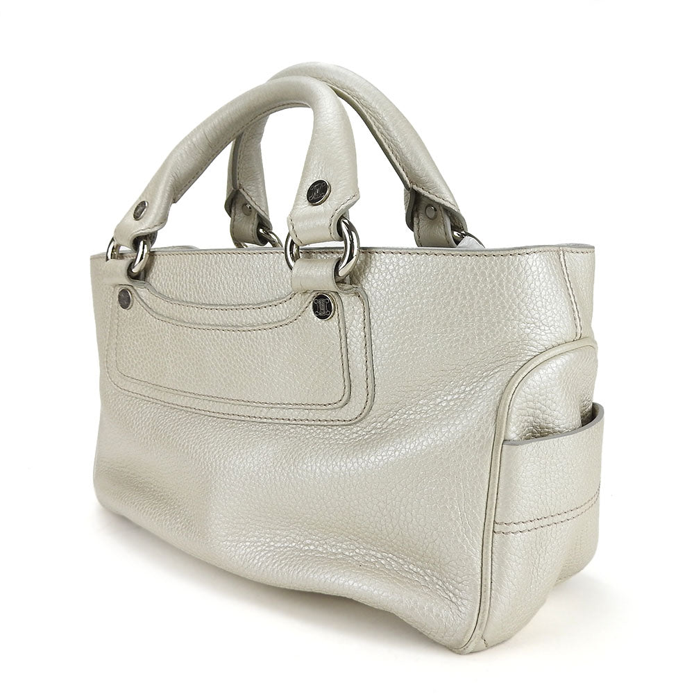 CELINE Handbag 134023NGR leather gold Women Used Authentic