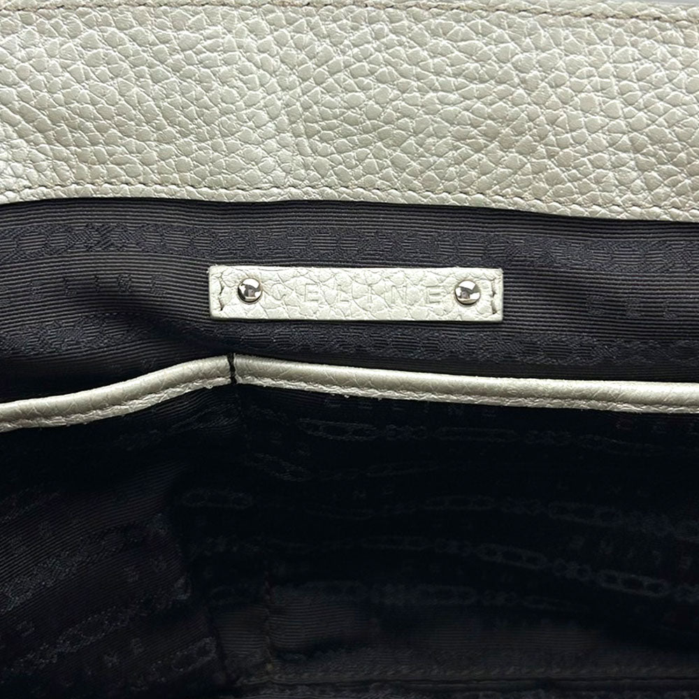 CELINE Handbag 134023NGR leather gold Women Used Authentic