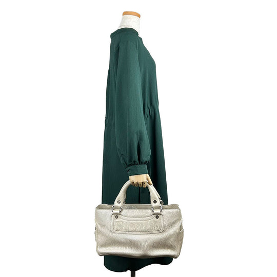 CELINE Handbag 134023NGR leather gold Women Used Authentic