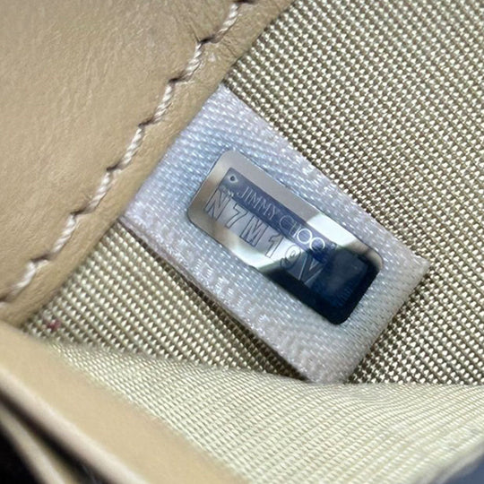 JIMMY CHOO Long Wallet Purse leather Champagne Gold Women Used Authentic