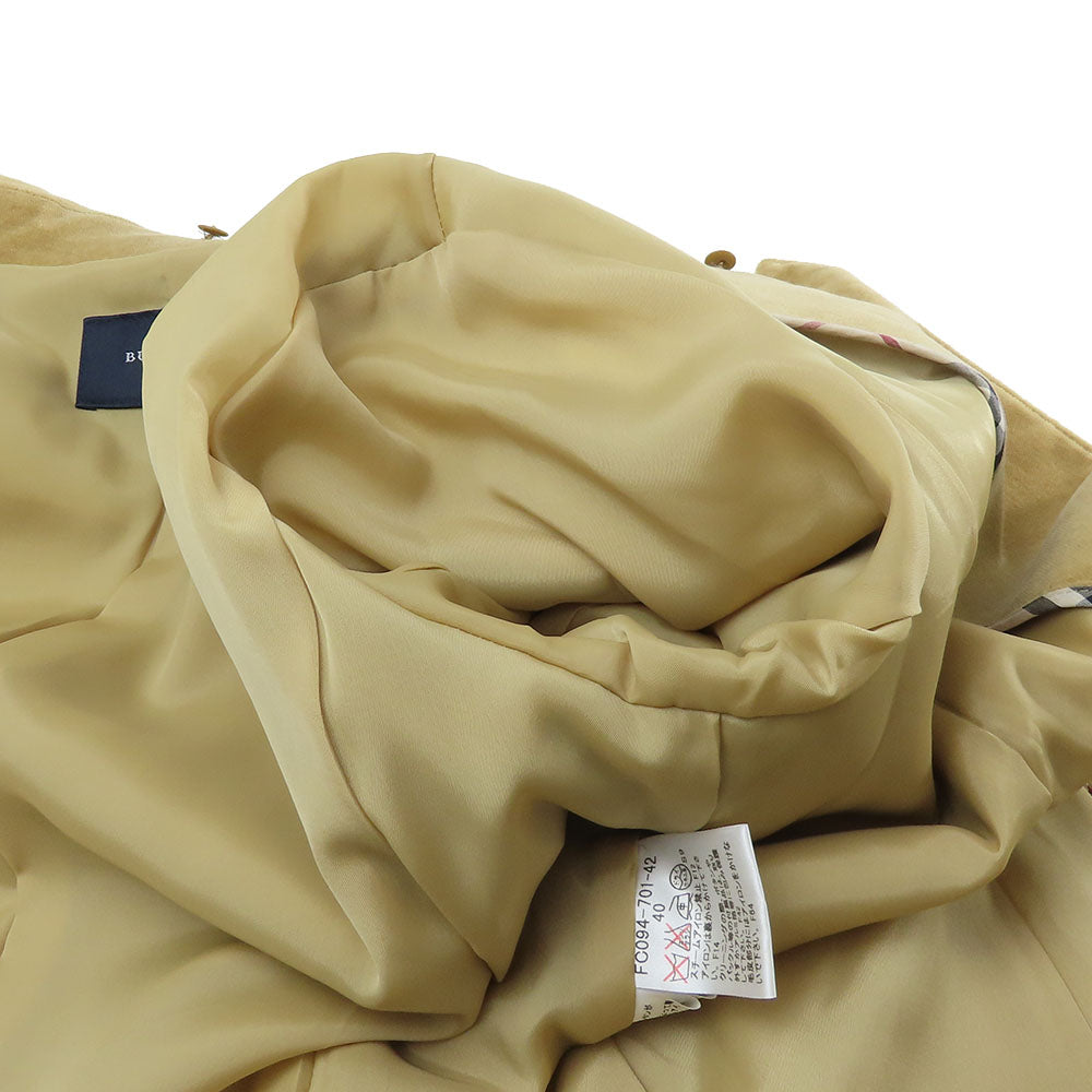 BURBERRY LONDON Stainless collar coat Cotton, Polyester beige Women 40 Used Authentic